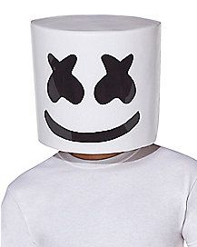 Light-Up Marshmello Full Mask - Spirithalloween.com Pikachu Wallpaper, Going Out Looks, Half Mask, Get The Party Started, The Neighborhood, Bat Signal, Spirit Halloween, A Mask, Superhero Logos