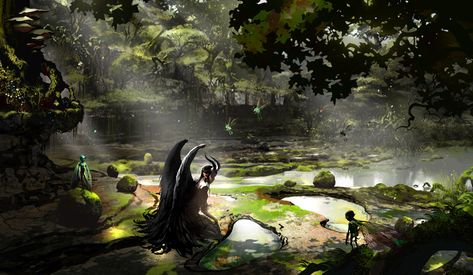 Adam Brockbank, Maleficent 2, Art Environment, Wings Drawing, Hidden Places, Disney Concept Art, Creature Feature, Fantasy Movies, Matte Painting