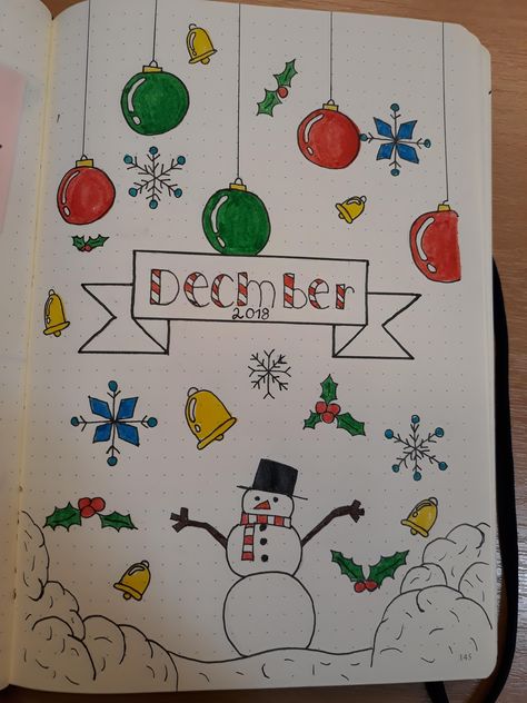 Xmas Cards Diy, Holiday Homework, Bullet Journal Month, Creative Book Covers, Book Photography Instagram, Bullet Journal Hacks, Drawing Journal, Christmas Doodles