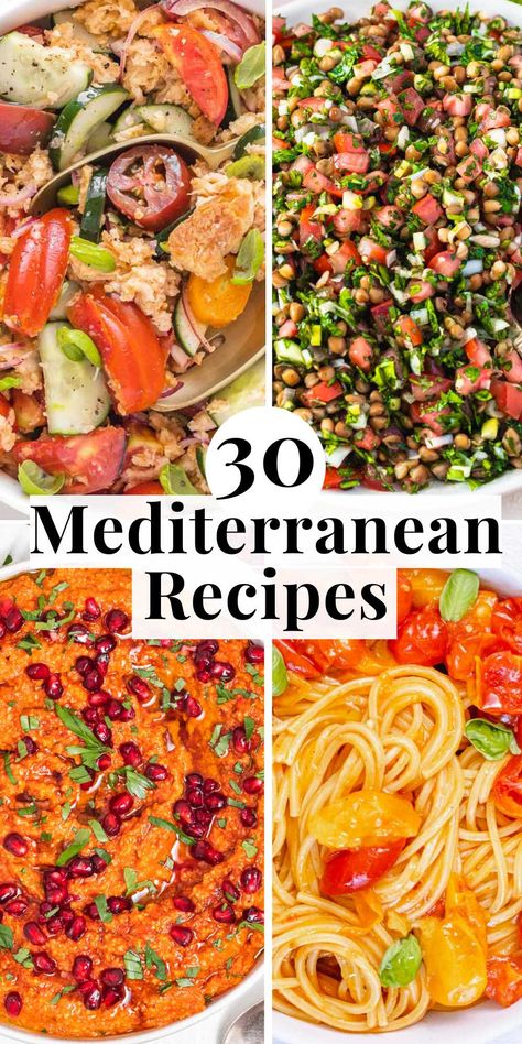 Mediterranean Bean Recipes, Medditeranean Diet Recipes, Medditeranean Diet, Mediterranean Soup, Tuscan White Bean Soup, Moroccan Carrot Salad, Lentil Vegetable Soup, Tuscan White Bean, Mediterranean Foods