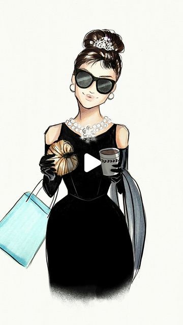 Holly Nichols on Instagram: "Breakfast at Tiffany’s 💙💎 #hollygolightly #copic #fashionillustration #asmr #illustration #audreyhepburn #fashiondesign #copicmarkers #illustrationartists #relaxing #breakfastattiffanys" Holly Nichols Illustration Fashion, Holly Nichols Art, Holly Nichols Illustration, Holly Nichols, Audrey Hepburn Art, Holly Golightly, Instagram Breakfast, Branding Shoot, Breakfast At Tiffanys