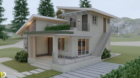 144 SQ.M. 2-Storey House Design Plans 8.30m x 13.00m With 3 Bedroom - Engineering Discoveries Tiny House Designs, House Design Plans, Modern Bungalow House Design, Small Modern House Plans, 2 Storey House Design, Modern Small House Design, Small House Design Exterior, Modern Bungalow House, Simple House Design