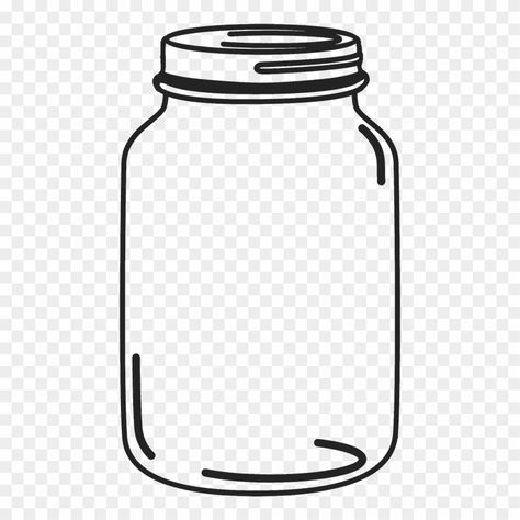 Jar Outline, Mason Jar Clip Art, Inside Out Party Ideas, Mason Jar Picture, Mason Jar Tags, Mason Jar Glasses, Mason Jars Labels, Jar Tags, Colored Mason Jars