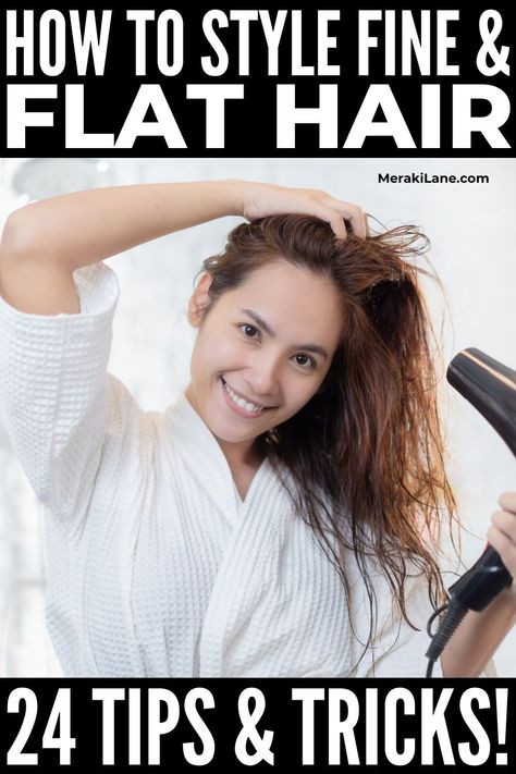 24 Fine Flat Hair Tips and Tricks to Add Volume | While fine hair has its benefits - faster drying time, less product use, and naturally smooth strands - it can be tough to get the right amount of volume. If your fine hair tends to look limp halfway through the day, we've got you covered. Click for a list of hair styling tips, techniques, and hacks, plus the best drugstore products to give your hair a boost, provide lift and texture, and add gorgeous volume that lasts all day. How To Add Volume To Fine Straight Hair, Fuller Hair Tips, Caramel Apple Charcuterie, Caramel Apple Charcuterie Board, Adult Boo Basket, Iconic Duos Costume, Duos Costume, Hair Tips And Tricks, Fine Hair Tips