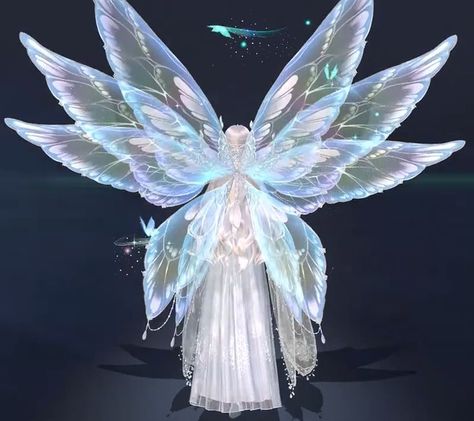 Fairy Wings Reference, Fairy Wing Reference, Magic Wings Art, Fairy Wings Art Reference, Anime Fairy Wings, Winged Character Design, Fantasy Wings Design, Fairy Wings Design, Ice Fairy Wings