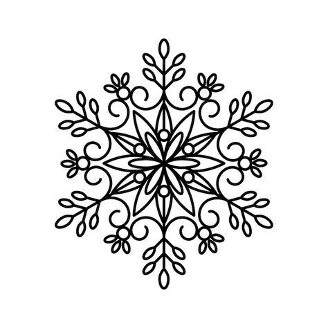 Premium Vector | Decorative snowflake mandala Mandala Snowflake Design, Mandala Snowflake, Snowflake Mandala, Mandala Christmas, Snowflakes Drawing, Christmas Templates, Snowflake Pattern, Snowflake Designs, Embroidery Ideas