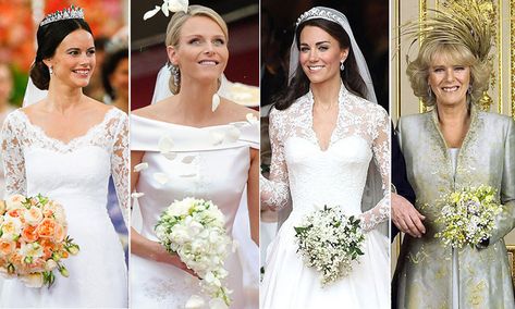 Royal wedding bouquets: From Kate Middleton to Queen Letizia's Fürstin Charlene, Middleton Wedding, Wedding Hair Colors, Church Wedding Flowers, Prins William, Informal Weddings, Modern Wedding Flowers, The Royal Wedding, Unique Wedding Flowers