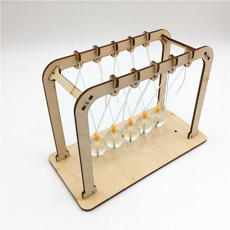 Happyxuan DIY Newton Pendulum Cradle Kids Simple Physics Experiment Toy Teaching Aids School Science Project Kit Educational  #ScienceExperimentSets #ScienceExperiments Happyxuan DIY Newton Pendulum Cradle Kids Simple Physics Experiment Toy Teaching Aids School Science Project Kit Educational  Check more at https://gosciencekid.com/happyxuan-diy-newton-pendulum-cradle-kids-simple-physics-experiment-toy-teaching-aids-school-science-project-kit-educational/ Kindergarten Science Activities, Technology Toys, School Science Projects, Newton's Cradle, Science Labs, Physics Experiments, Diy Science Experiments, At Home Science Experiments, Science Activity