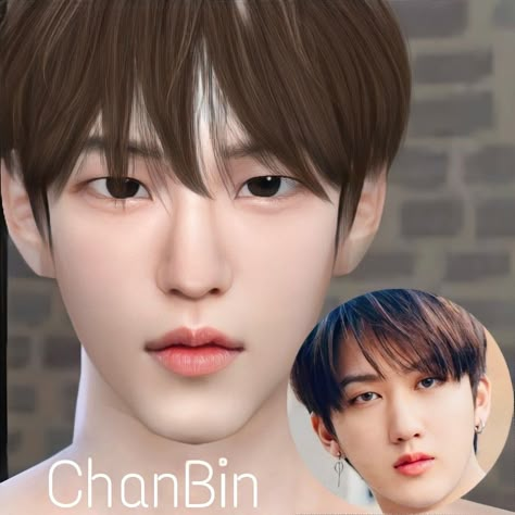 Sims 4 Hair Male, Korean Men Hairstyle, Sims Characters, Mod Hair, Pelo Sims, Kpop Hair, Sims 4 Cc Makeup, Sims 4 Cc Skin, Sims 4 Characters