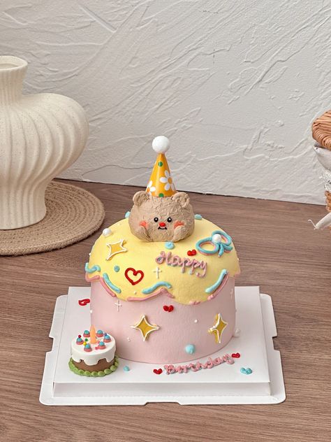 #3D Animal #3D Buttercream #Cute Cake #Couple Cake #Anniversary Cake #Best Tasting #Zhengzhou Cake #Xinzheng Cake #Zhengzhou Xinzheng #Instagram Cake 18th Anniversary Cake, Couple Cake Anniversary, Korean Cakes, Cake Instagram, Couple Cake, Cake 3d, 18th Anniversary, Korean Cake, Instagram Cake