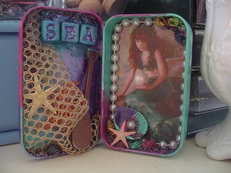 ```` Mint Tin Crafts, Fairy Box, Mermaid Images, Tooth Fairy Box, Altoid Tin, Altoids Tins, Tiny Jars, Altered Tins, Mint Tins