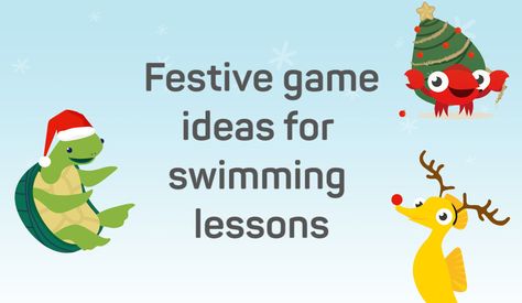 Christmas themed games and activities to use in swimming lessons Swimming Lesson Games, Christmas Themed Games, Christmas Giving, Santa Call, Swimming Games, Swim Practice, Swimming Lessons, Holiday Party Games, Learn To Swim