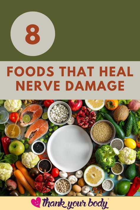 Healthy Food For Nerves, Food For Nerve Damage, Healing Nerve Damage, Nerve Damage Remedies, Homestead Meals, Vagus Nerve Damage, Natural Health Quotes, Foods That Heal, Nerve Pain Remedies