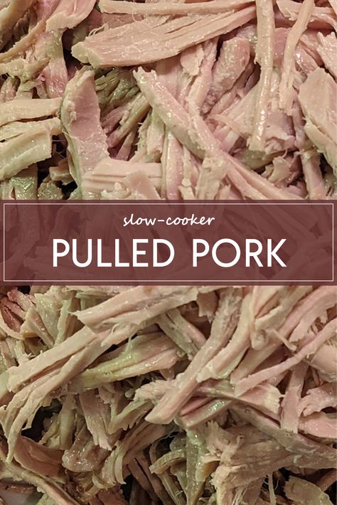 Plain slow-cooked pulled pork Recipe For Pulled Pork In Crockpot, Plain Pulled Pork Crock Pot Recipes, Plain Pulled Pork, Shredded Pork Crockpot, Crockpot Pork Shoulder, Mexican Carnitas, Pulled Pork Slow Cooker, Pulled Pork Crock, Slow Cooker Pulled Pork Recipe