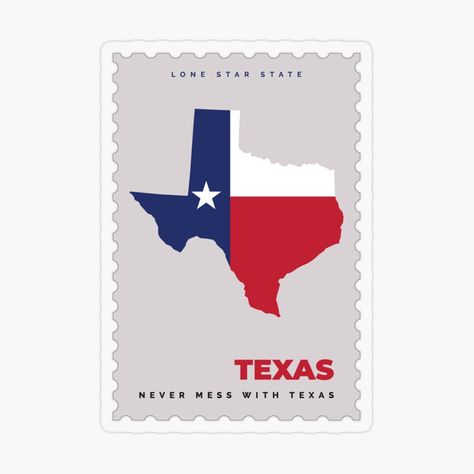 Get my art printed on awesome products. Support me at Redbubble #RBandME: https://www.redbubble.com/i/sticker/never-mess-with-texas-postage-stamp-by-Mqyou/139730841.O9UDB?asc=u Texas Postage Stamp, Texas Stamp, Postage Stamp Design, Vintage Postage Stamps, Plastic Stickers, Vintage Postage, Lone Star State, Decorate Notebook, Coloring Stickers