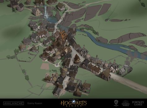 ArtStation - Hogsmeade Concept Environment, Hogwarts Legacy, View Art, Hogwarts Aesthetic, Harry Potter Fan Art, Environment Design, Environment Concept Art, Game Artwork, Character Designs