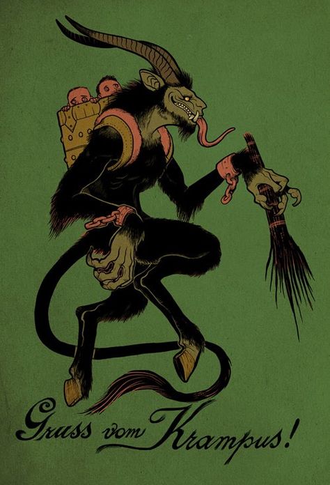 Krampus Legend, Krampus Card, Yule Cat, Christmas Novel, Creepy Christmas, Dark Christmas, School Of Visual Arts, Art Et Illustration, Lost Art