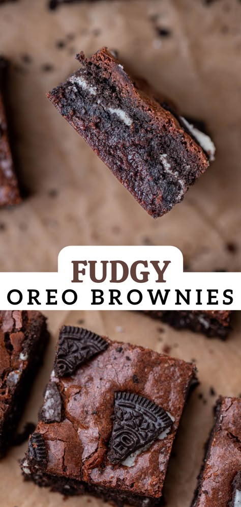 Brownies With Oreos, Fudge Oreo, Oreo Brownies Recipe, Lifestyle Of A Foodie, Perfect Brownies, Fudgy Brownie, Bread Puddings, Oreo Brownies, Oreo Recipes