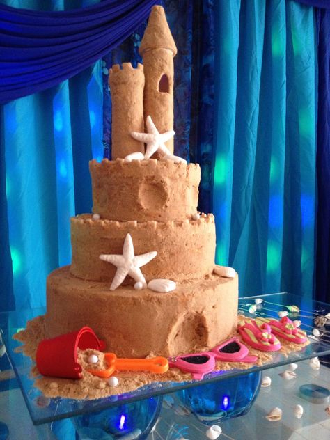 - Sand Castle Cake, Sandcastle Cake, Sand Castle Cakes, Chocolate Seashells, Pool Party Cakes, Sand Cake, Beach Themed Cakes, Paris Cakes, First Communion Cakes