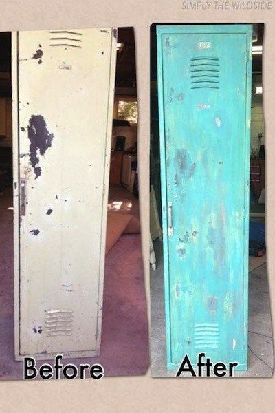 How to bring an old locker back to life | Offbeat Home & Life Van Decor, Vintage Lockers, Steel Cupboard, Locker Decorations, Mud Rooms, Hippy Room, Metal Lockers, School Lockers, Primitive Furniture