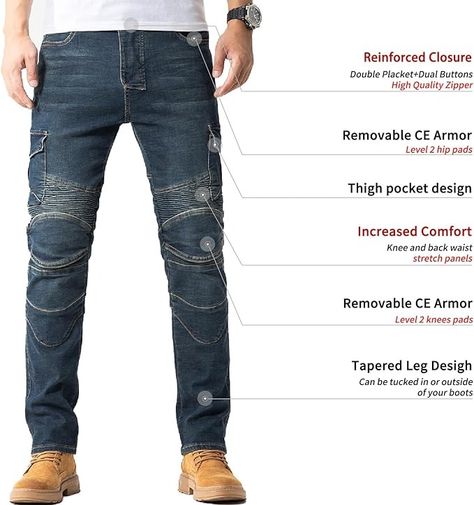 CTBQiTom Motorcycle Pants for Men Motocross Riding Pants Motorbike Riding Denim Jeans Adventure Trousers with CE Armor : Amazon.ca: Automotive Motorbike Riding, Riding Jeans, Motorcycle Pants, Riding Pants, Pants For Men, Jeans Men, Motocross, Mens Pants, Mens Jeans