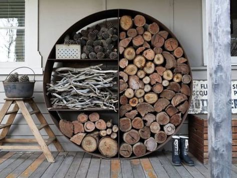 Firewood storage outdoor