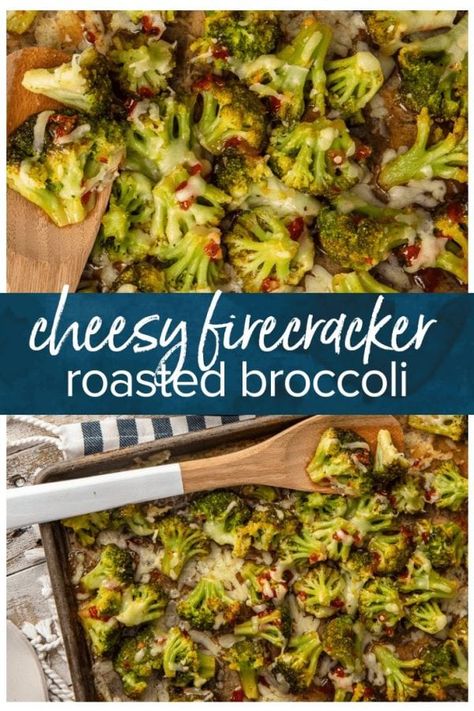 Firecracker Broccoli, Cheesy Broccoli Recipe, Frozen Broccoli Recipes, Broccoli With Cheese, Spicy Broccoli, Eat Your Vegetables, Thanksgiving Side Dishes Easy, Cheesy Broccoli, Broccoli Recipe