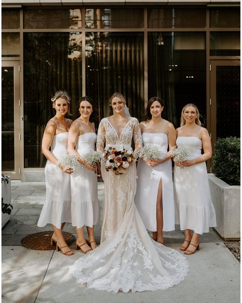 Park & Fifth on Instagram: “@chloecollitzfernandes with her bridesmaids in the Singer Dress and Gramercy Dress. ✨ 📷: @carachapmanphoto” Park And Fifth, Singer Dress, Perfect Match, Wedding Dresses, Dresses, On Instagram, Instagram