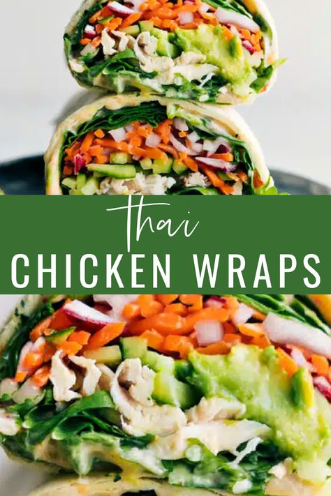 Thai Chili Chicken Wraps, Sweet Thai Chicken Wraps, Thai Chicken Wrap Recipes, Thai Chicken Wraps Sweet Chili, Asian Chicken Wrap Recipes, Rice Wraps Chicken, Tropical Smoothie Thai Chicken Wrap Recipe, Thai Rice Wraps, Sweet Chili Wrap