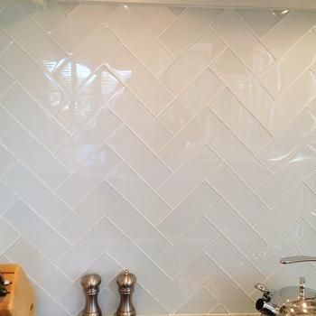 Glass Herringbone Tiles, Contemporary, kitchen, Milk and Honey Home Backsplash Herringbone, Contemporary Backsplash, White Glass Tile, Herringbone Tile Backsplash, Glass Backsplash Kitchen, Herringbone Backsplash, Glass Tile Backsplash, Glass Subway Tile, Backsplash Designs