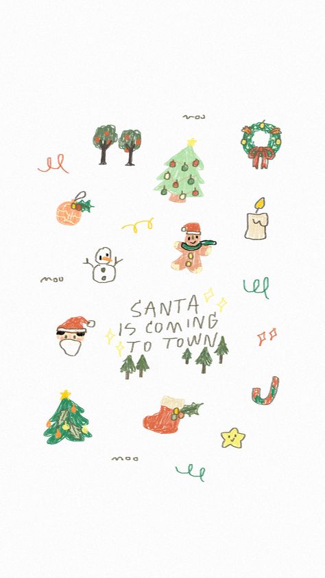 Watercolor Christmas Cards Diy, Cutie Quote, Cute Lockscreens, Christmas Doodles, Cute Christmas Wallpaper, 카드 디자인, Cute Doodle Art, Christmas Poster, Christmas Card Design