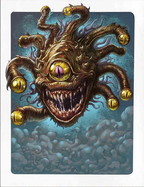 ArtStation - Beholder Fan art, Allen Michael Geneta Dnd Beholder Art, Beholder Dnd, Beholder Art, Beholder Art Dnd, Dnd Displacer Beast, D&d Beholder Art, Dnd Ooze Monster, Beholder Miniature Painted, D D Monsters