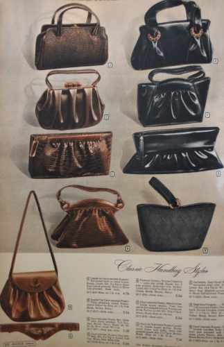 1940s bag fashion. 1947 handbags 1940 Style, Shell Purse, Bags Online Shopping, Perfect Handbag, Handbags And Purses, 40s Fashion, Classic Handbags, Vintage Purses, Old Fashion