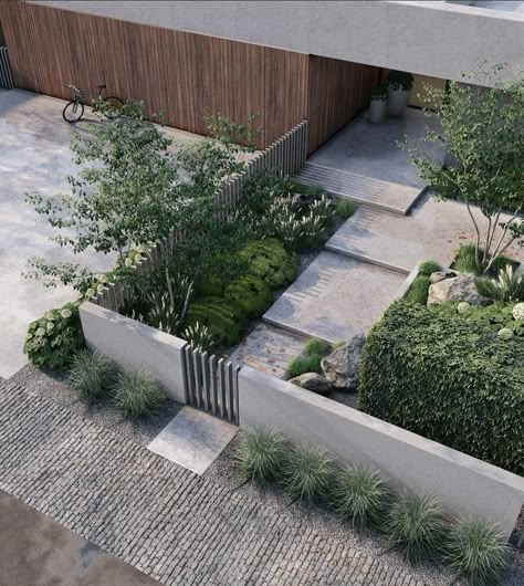 Landscape Design Plan, Outdoor Landscape Design, House Cladding, Instagram Landscape, Front Garden Design, Modern Backyard Landscaping, Backyard Landscaping Plans, Outdoor Paradise, Front Landscaping