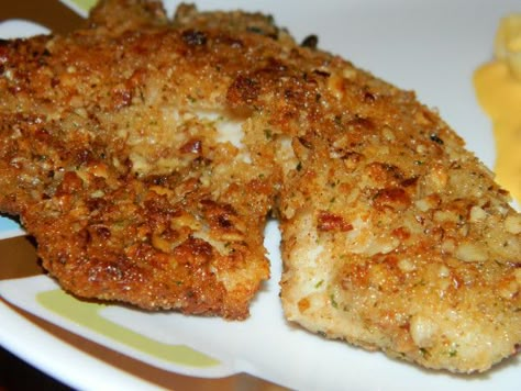 Pecan Crusted Tilapia – Not That Momma Oven Fried Tilapia, Pecan Crusted Tilapia, Crusted Tilapia, Tilapia Recipes, Fried Fish Recipes, Recipes On A Budget, Fish Recipes Healthy, How To Cook Fish, Healthy Fish