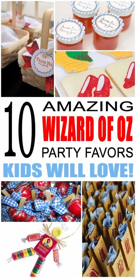 The Wizard Of Oz Party Favor Ideas - Kid Bam Wizard Of Oz Room, Wizard Of Oz Games, Wizard Of Oz Makeup, Wizard Of Oz Cast, Cool Wizard, Movie Themed Dinner, Party Favor Ideas For Kids, Wizard Of Oz Party Ideas, Wizard Of Oz Gifts