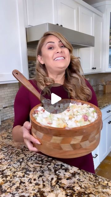 Jenny Martinez on Instagram: "Mexican Marshmallow Fruit Salad   Make him fall in love either way this Mexican marshmallow salad. Win his heart through his belly just like I did 🙌😝❤️  #fruit #salad #happy #valentines #reels" Mexican Fruit Dessert, Fruit Salad With Coconut Flakes, Coconut Fruit Salad, Fruit Salad Party Ideas, Mexican Fruit Salad With Marshmallows, Fruit Salad Mexican Style, Mexican Fruit Salad Recipe, Mexican Apple Salad, Fruit Marshmallow Salad