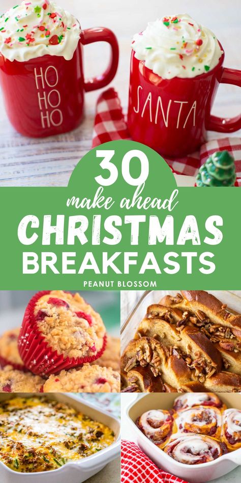 Easy prep ahead Christmas breakfast ideas that the whole family will love. Great mix of sweet and savory Christmas recipes, there's something for everyone here!