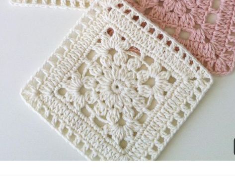 Cincin Diy, Crocheted Squares, Háčkované Lemy, Crochet Square Blanket, Granny Square Crochet Patterns Free, Crochet Granny Square Blanket, Crochet Blocks, Crochet Granny Square, Crochet Square Patterns