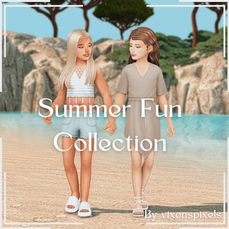 Summer Fun Kids Collection | Patreon Sims 4 Kids Cc, Sims 4 Restaurant, Cc Packs, Clothes Cc, Sims 4 Cc Kids Clothing, 2024 Aesthetic, Pelo Sims, Summer Fun For Kids, Sims 4 Children