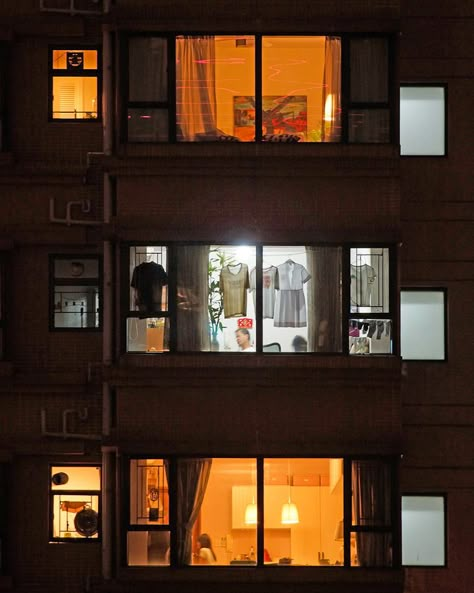 MICHAEL WOLF PHOTOGRAPHY Apartment Window Photography, Michael Wolf, Night Window, Wolf Photography, The Balcony, Window View, Through The Window, Urban Photography, Rear Window