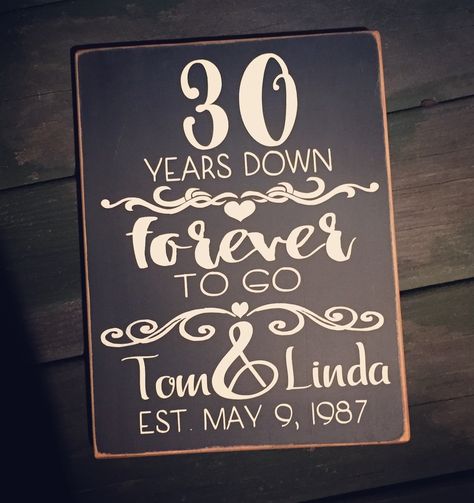 30 Yr Anniversary Ideas, 30 Wedding Anniversary Ideas, Anniversary Chalkboard, 30th Anniversary Parties, Anniversary Diy, 50th Anniversary Cards, 30 Year Anniversary, 40th Anniversary Party, 25 Year Anniversary