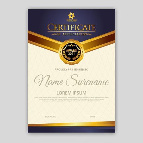 Modern certificate template. Suitable for appreciation. Premium vector. Graduation Tarpaulin, Certificate Design Inspiration, Document Design, Certificate Design Template, Floral Vector, Certificate Of Appreciation, Certificate Design, Frame Gallery, Photo Frame Gallery