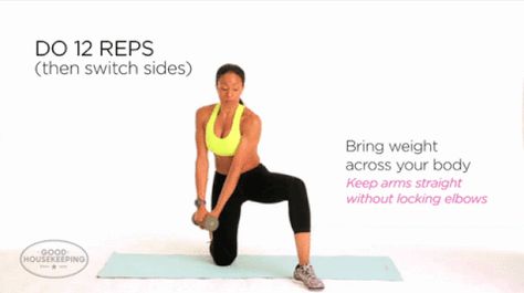 The Kneeling Wood Chop #fitness #workout Workout Moves, Yoga Tips, Total Body Workout, I Work Out, Fitness Diet, Easy Workouts, Get In Shape, Full Body Workout, Weight Lifting