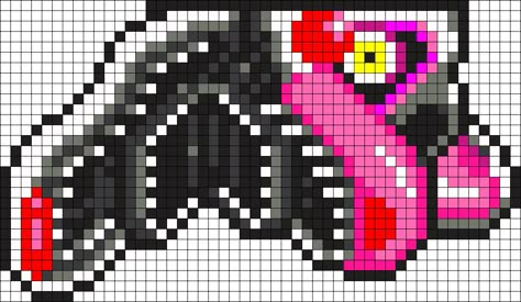 Mangled Fnaf Pixel Art Grid, Bead Kandi, Friday The 13th Poster, Jason Voorhees Friday The 13th, Fnaf Crafts, Modele Pixel Art, Kandi Cuffs, Easy Pixel Art, Pixel Art Templates