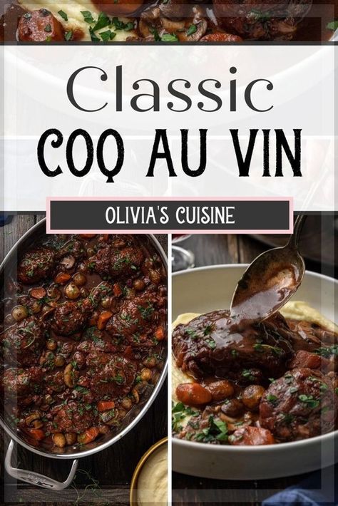 Co Coq Vin, Chicken Cocovan Coq Au Vin, Coq Au Vin Crockpot, Cow Au Vin Slow Cooker, Coco Vin Chicken, Cocovan Coq Au Vin, Cow Au Vin Recipe, Cocovan Recipe Coq Au Vin, Coc Au Vin Recipe