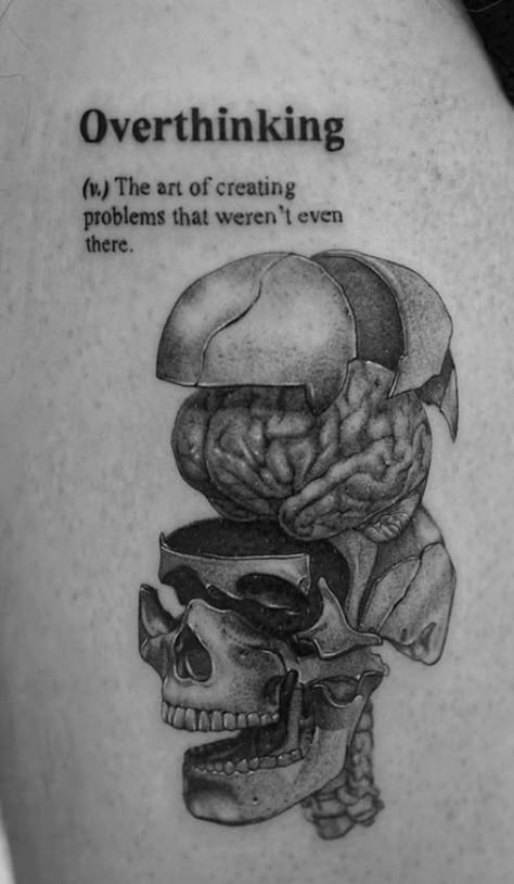 Trapped Mind Tattoo, Internal Conflict Tattoo, Trapped Soul Tattoo, Human Nature Tattoo, Deception Tattoo Ideas, Mood Tattoo Ideas, Phobia Tattoo Ideas, Over Thinker Tattoo Ideas, Tattoos For People Who Overthink