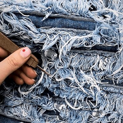 This Designer Is Using Denim to Make Fur Alternatives – Sourcing Journal Denim Techniques, Fur Design, Denim Texture, Denim Art, Denim Inspiration, Denim Projects, Textiles Techniques, Denim Ideas, All Jeans