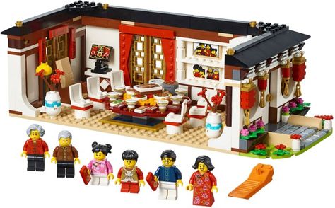 Lego Chinese, New Year's Eve Dinner, Chinese New Year Eve, Chinese Celebrations, Lego Clones, New Years Eve Dinner, Lego Store, Lego Lego, Lego Pieces