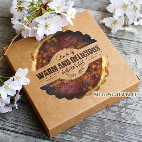 Pie Packaging, Bake Sale Packaging, Pie Box, Cookie Gift Box, Bakery Boxes, Pie Shop, Dessert Packaging, Chocolate Party, Bakery Packaging